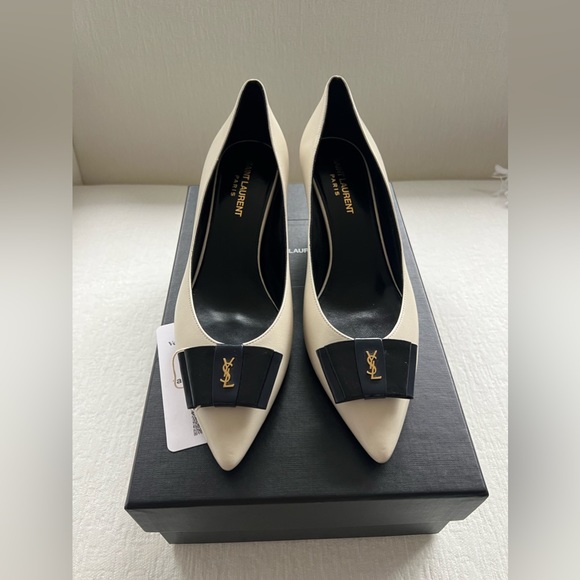 Leather Anais Bow Pumps 55 - Picture 3 of 14